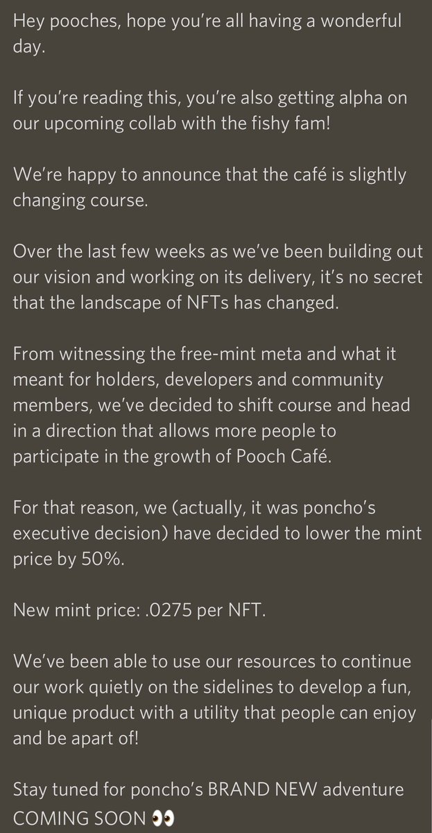 pooch_cafe's tweet photo. PONCHO’S NEW ANNOUNCEMENT

see you soon ✨💜 https://t.co/XmrjSuOO5K