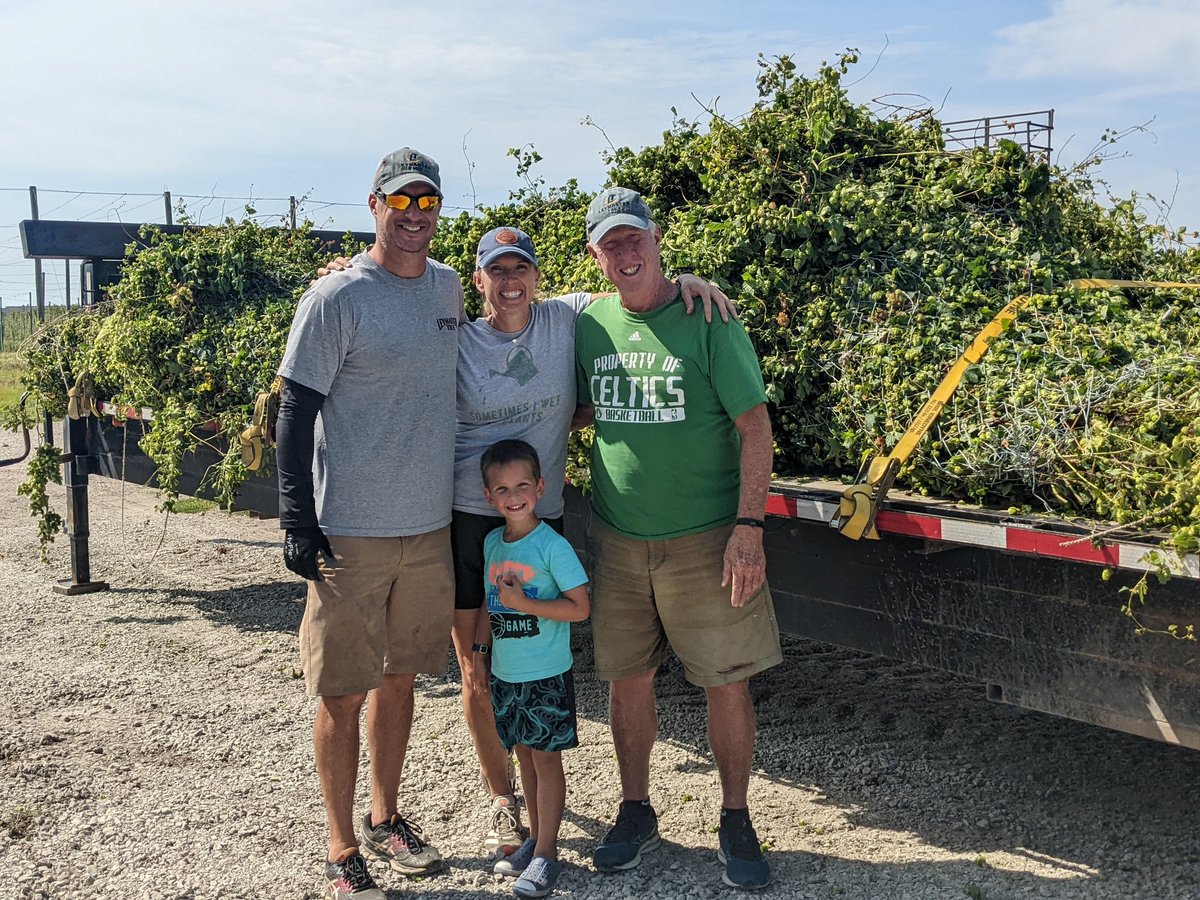 The final day of our final harvest at Cedar Falls Hops. After much consideration we have decided that this will be the last season for us to grow hops. We are very grateful for the friends, family and community who have supported us.