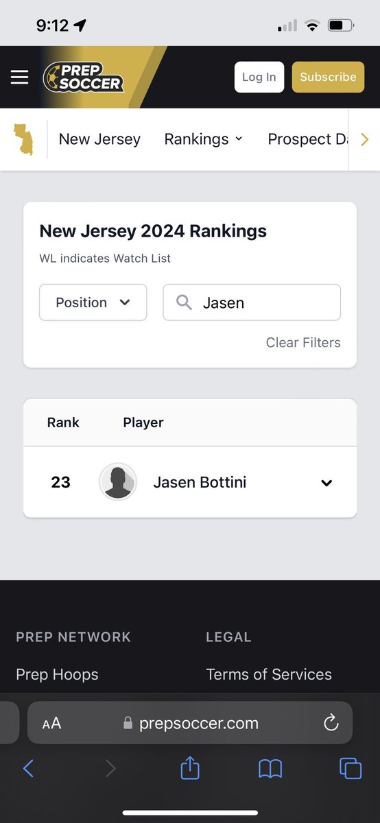 23rd ranked 2024 in jersey