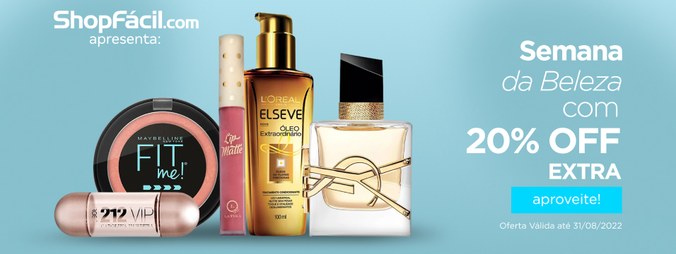 ShopFacil's tweet photo. É beleza que você quer? Então vamos te ajudar a dar aquele up no visual! 

 Olha o desconto aí...Semana da beleza no ShopFácil com 20% off, mas fique ligada (o) que essa oferta é valida até dia 31/08.

 Acesse ➡️ https://t.co/Spgm0drELi  

 #semanadabeleza #ShopFácil #zattini https://t.co/yJL9RJAg1w