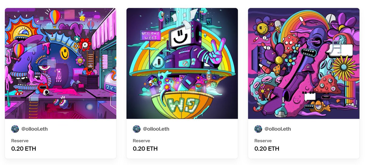 I want more people to be able to collect my art. I listed my last artworks in 0.2 as a 1/1 NFT! Now able to collect in Foundation!  Let´s keep going!

foundation.app/@ollool.eth #nftart #NFTCommunity #NFTs
