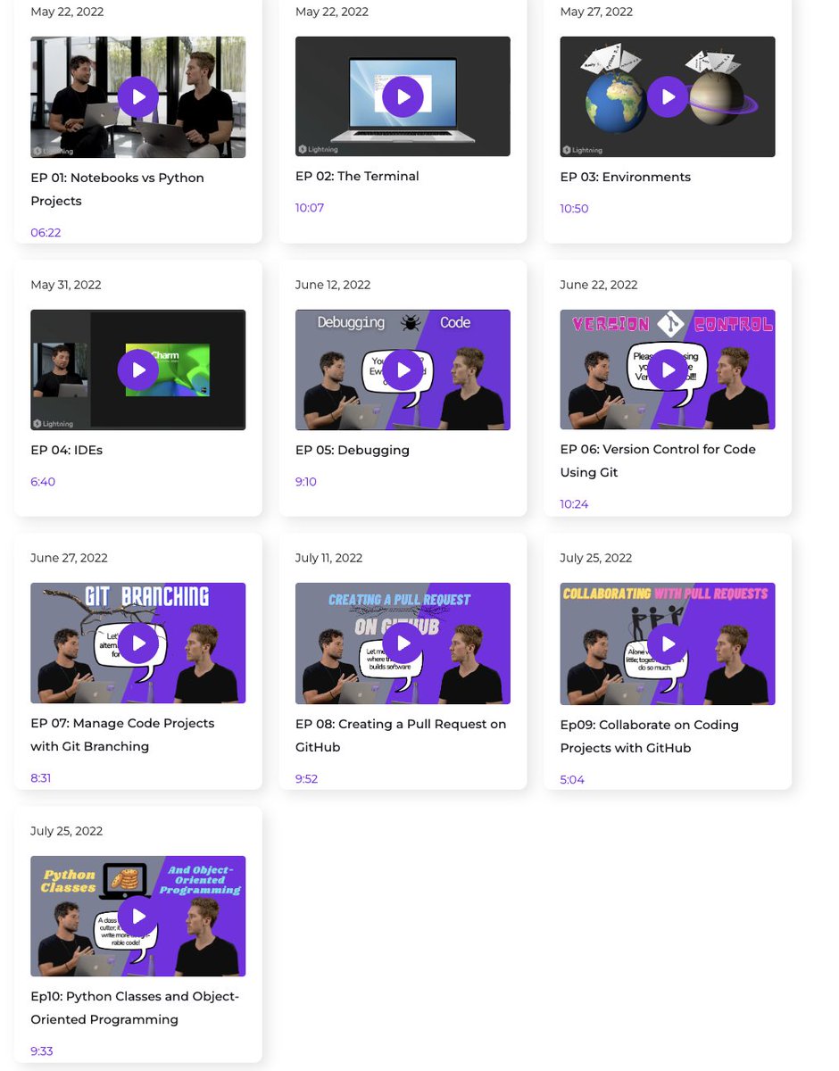 timFinin's tweet image. Lightning Bits: Engineering for Researchers is a series of 10-minute videos by @_willfalcon and @rasbt that show how to use notebooks, IDEs, Git, the terminal, venv, and more to make you more productive in machine learning and AI research. #AI #ML 
pytorchlightning.ai/edu/engineerin…