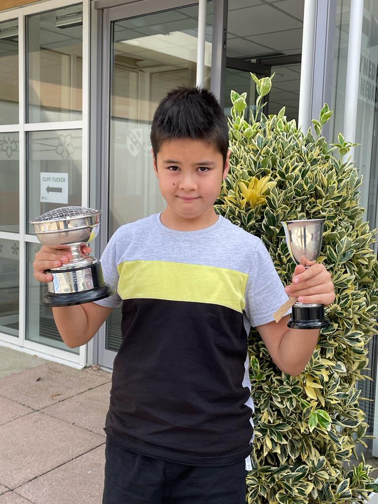 YsgolBroPedr's tweet photo. Eisteddfod RTJ - dau ddisgybl yn ennill Rose Bowl er cof am Mrs Ray Morgan am fod yn gystadleuwyr mwyaf addawol yn yr adran Gerdd.                   Llongyfarchiadau mawr i Efa Lloyd Jones ( Dydd Sadwrn) a Levi Spooner ( Dydd Llun) . Gwych. https://t.co/MDfWQXgOds