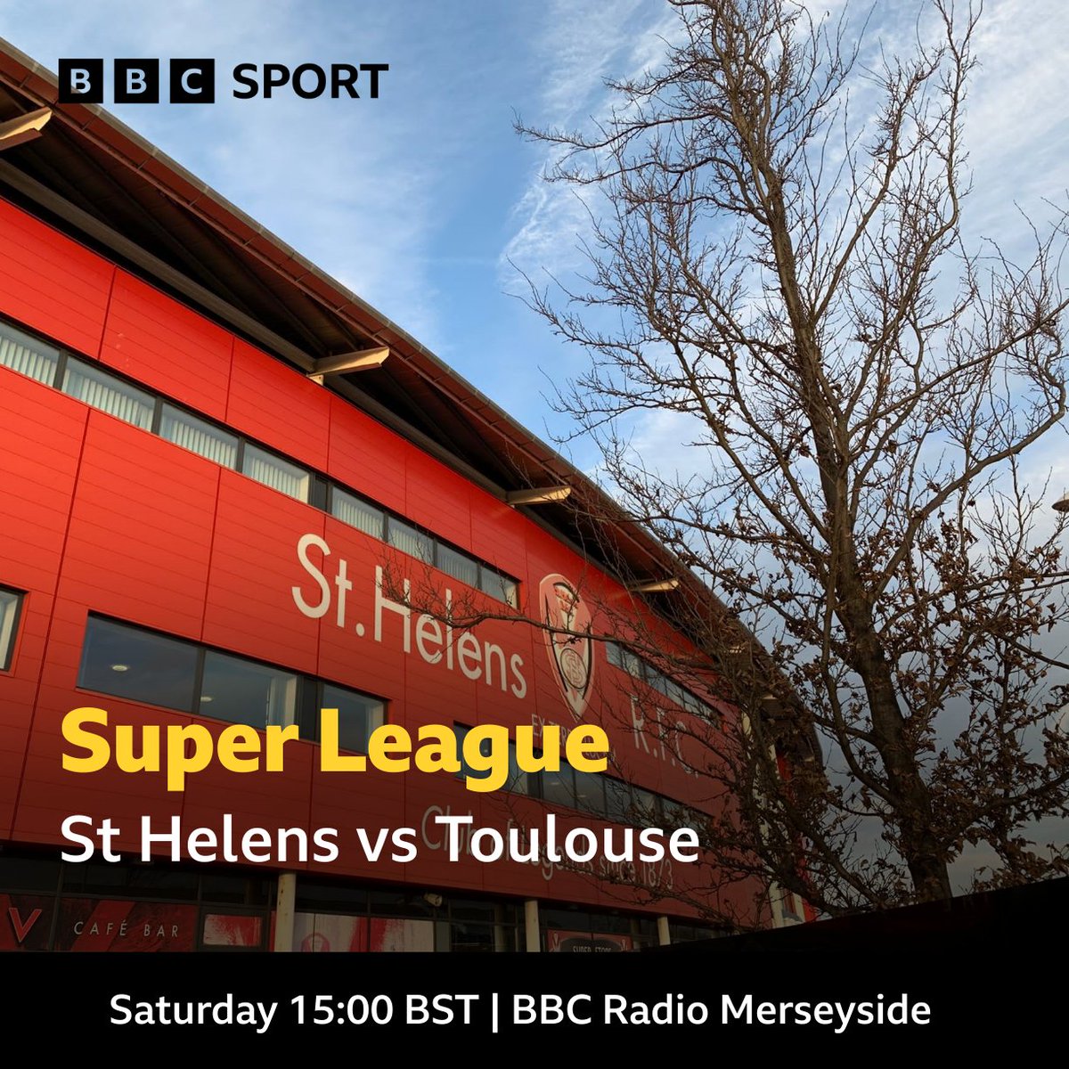 bbcmerseysport's tweet photo. π Up next for #Saints1890
π @Saints1890 π @TOXIII
π @SuperLeague
π Totally Wicked Stadium
π Kick-off 3pm
π @johnlawlessRL & Ian Chisnall
#οΈβ£ #SLStHTou #SuperLeague
π» 95.8FM | DAB
πΊ Freeview channel 722
π§ @BBCSounds https://t.co/tbZ1RSXAbI
