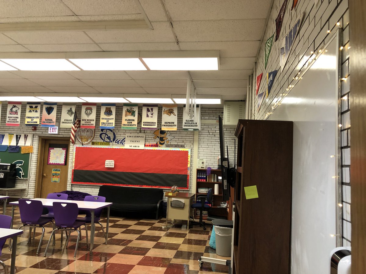 CarlSchurzHS's tweet photo. Bulldogs, we are Pawsitively 🐾 excited to reveal our new College & Career Lab! New tables, seating area & inspirational decor set the stage for all of our post secondary activities. Come visit on your lunch period or after school! #LearnPlanSucceed #lifeisgood 💜💛@network14cps https://t.co/lo4tFZs8SU