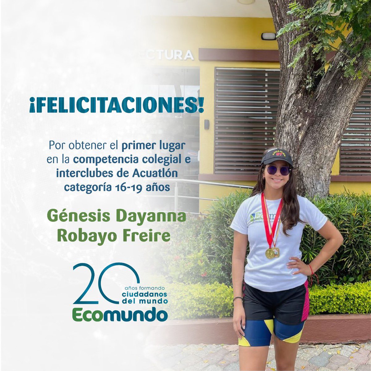 ColegioEcomundo's tweet photo. 🎉 Felicitamos a nuestras ciudadanas del mundo, por su destacada participación, obteniendo:
🥇Medalla de oro - Génesis Robayo
🥉Medalla de bronce - Ayshane Sopo
En la 𝗖𝗼𝗺𝗽𝗲𝘁𝗲𝗻𝗰𝗶𝗮 𝗰𝗼𝗹𝗲𝗴𝗶𝗮𝗹 𝗲 𝗶𝗻𝘁𝗲𝗿𝗰𝗹𝘂𝗯𝗲𝘀 𝗱𝗲 𝗔𝗰𝘂𝗮𝘁𝗹𝗼́𝗻 categoría 16-19 años https://t.co/1NlsaP8G8w