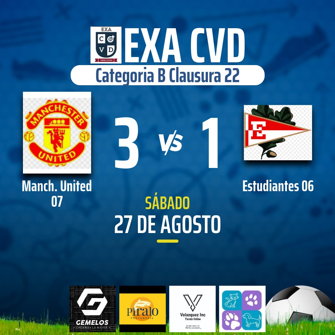 asoexacvd's tweet photo. 📸 de la 2da fecha de la Categoria B #ElExaSomosTodos #EnBuscaDeLaGloria🏆

@ManchesterU07 vs #Estudiantes06 https://t.co/kEc1oAduFE