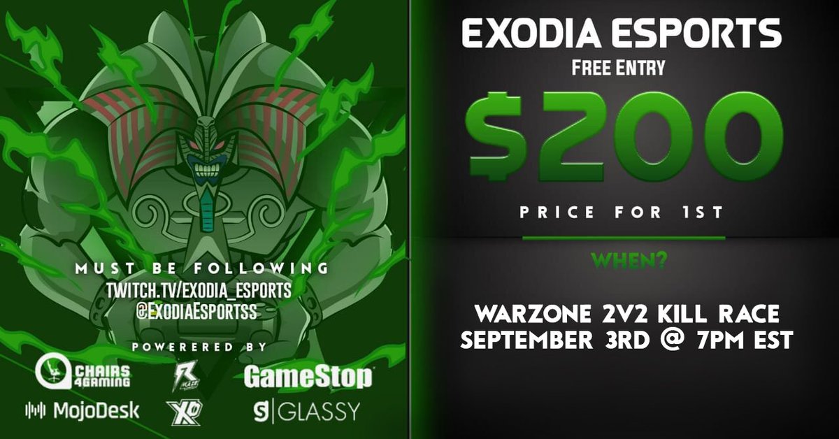 This Saturday September 3rd at 7pm est we are hosting another tournament it's 100% free to entry all you have to do it follow both our Twitter and our twitch and post proof in our discord we hope to see you all in the SHADOW GAMES!!!