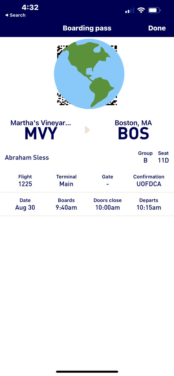 AJSless's tweet photo. @AskTSA hoping for your help. TSA pre check didn’t show up on boarding pass. Any help? Confirmation UOFDCA at Jet Blue. MVY to BOS. Thanks in advance. https://t.co/LqVIqA5VWh