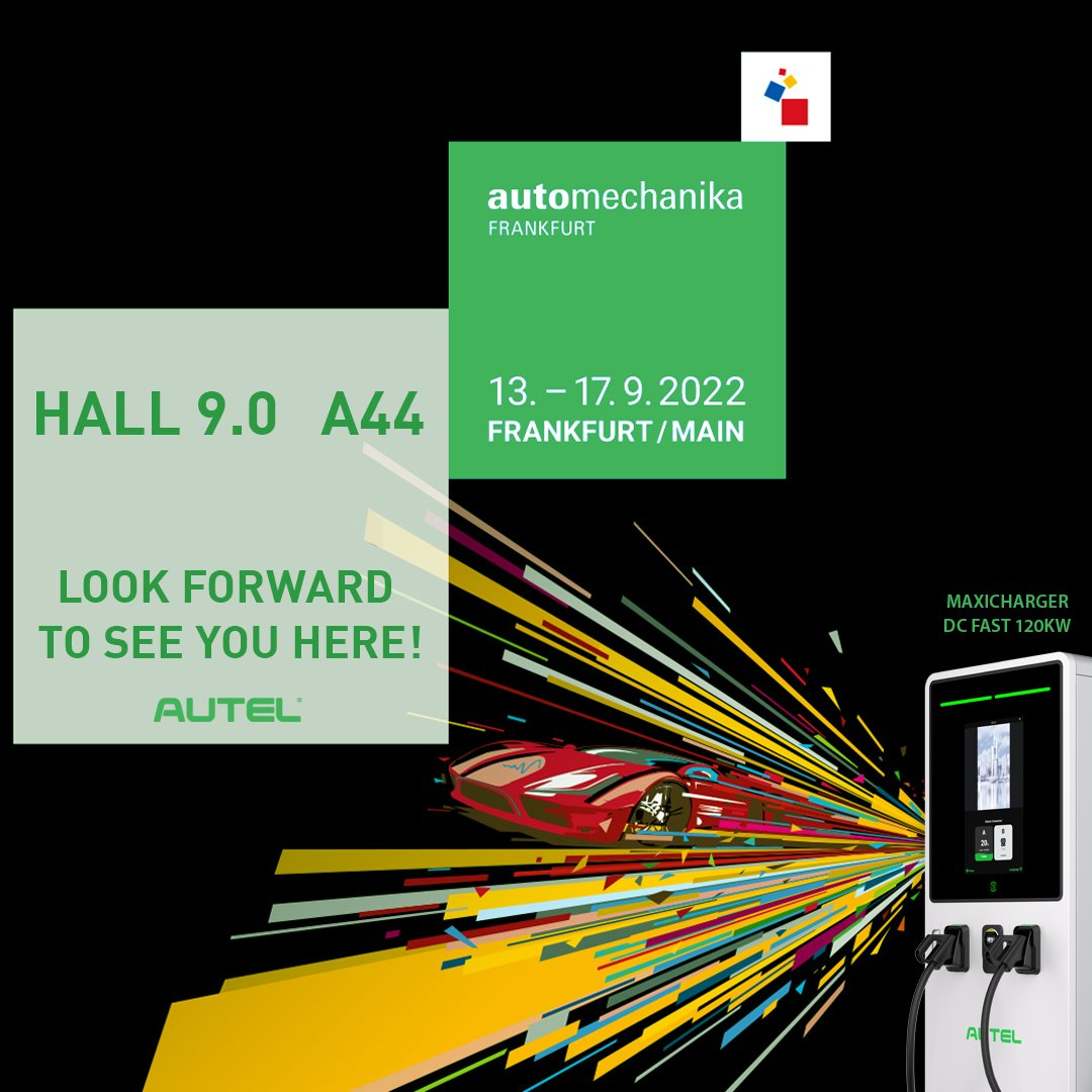 AutelEvcharger's tweet photo. What is the technical appeal of our MaxiCharger DC Fast?
From September 13 to 17, Hall 9.0, Booth A44 at Automechanik,Frankfurt,Autel will witness it with you!
#autel #ev #evnews #dccharger #fastcharging #maxicharger #automechanika #newenergy #newenergyaward #prizewinner https://t.co/ZJOCOEPml1