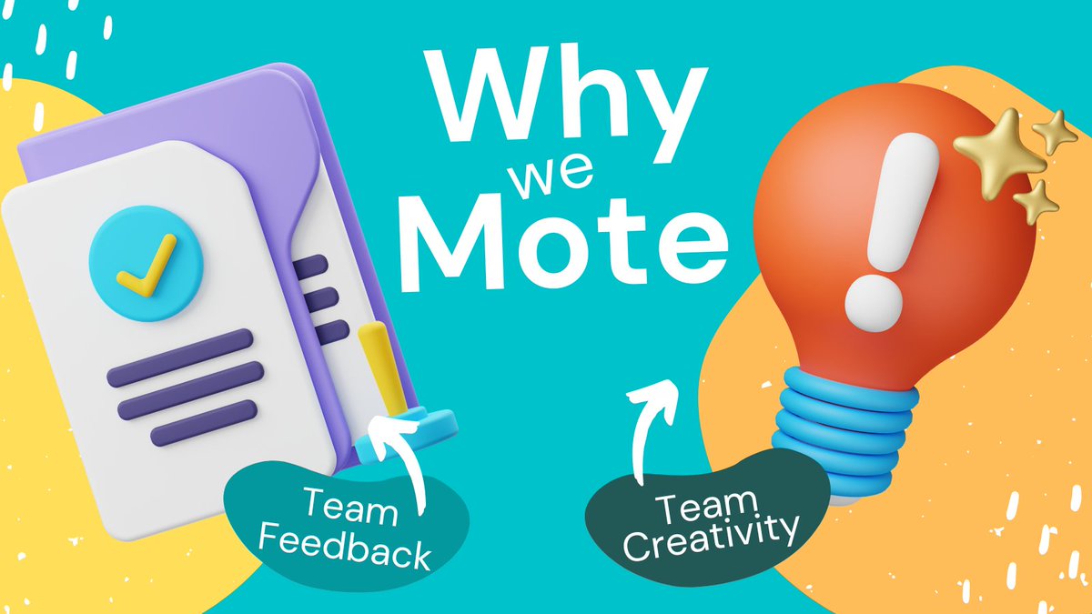 RT if you Mote for Feedback 🔃
Like if you Mote for Creativity 💡
Comment for other ways... 💬