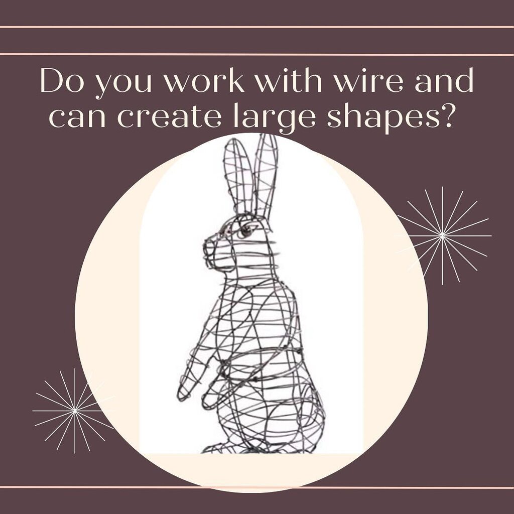 Looking for some wire animals or nature shapes that are about 60-90cm tall. Probably about 6 or 8 in total. Can have colour but not too fragile. 

If this is something that sounds up your street get in touch. Please note you will need to visit a site in … instagr.am/p/Ch22PPKMbfn/