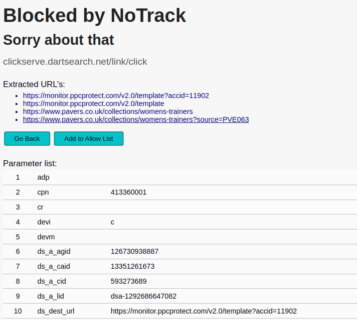 quidsup's tweet photo. New feature for #NoTrack Unblocking web pages directly from the Block page https://t.co/MLTRZ5oAMa