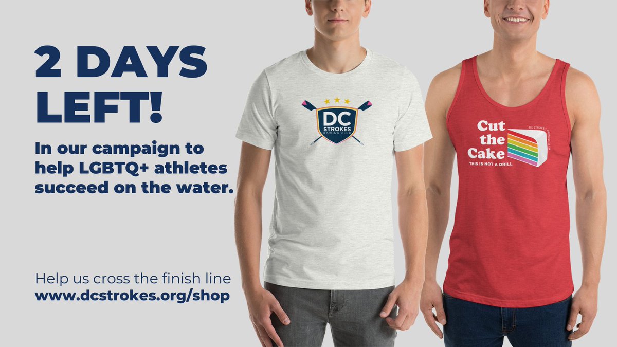 dcstrokes's tweet image. LAST 2 DAYS! We're close to reaching our goal of raising $3k for our new scholarship fund to support LGBTQ+ rowers, coaches &amp;amp; coxswains. Help us cross the finish line. Visit dcstrokes.org/shop &amp;amp; all proceeds help coaches get certified &amp;amp; rowers pay club dues.
#rowing #saygay