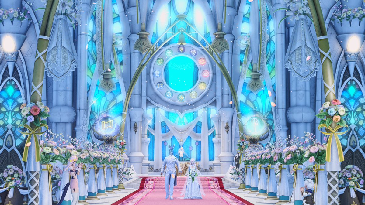 MewMewsMuse's tweet photo. I got married yesterday in Critically Acclaimed MMORPG FFXIV!! 🥰 Some photos from the event (ty @ImAeriq ) and thanks for everyone’s support that stopped by @iamjaibee ‘s stream or attended the ceremony! VOD is on his page if you missed it~ ✨❤️ https://t.co/i962UIn7ls