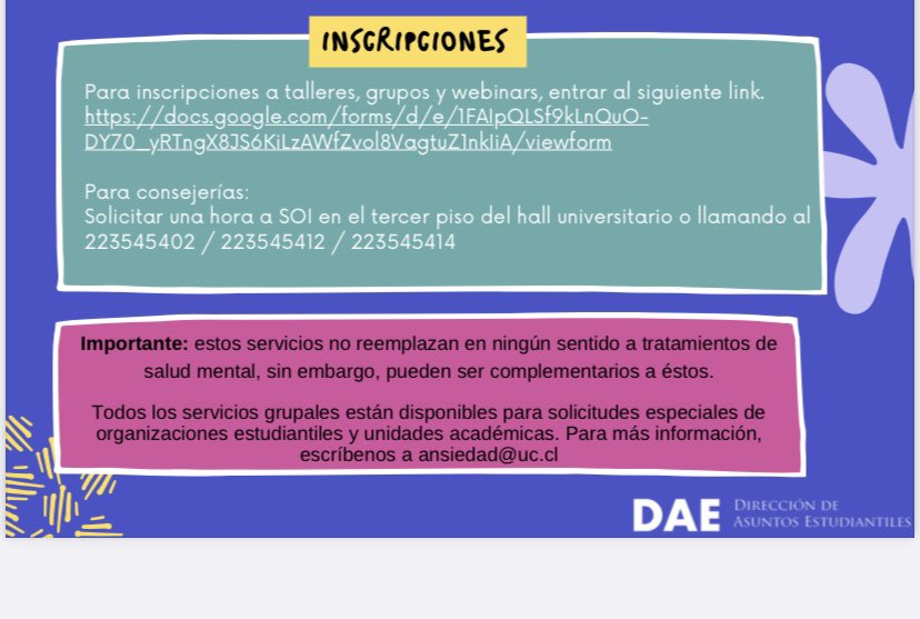 ReligionUC's tweet photo. Pon atención a lo que tiene preparado Salud y Bienestar estudiantil este segundo semestre https://t.co/PWYHorp5Wp