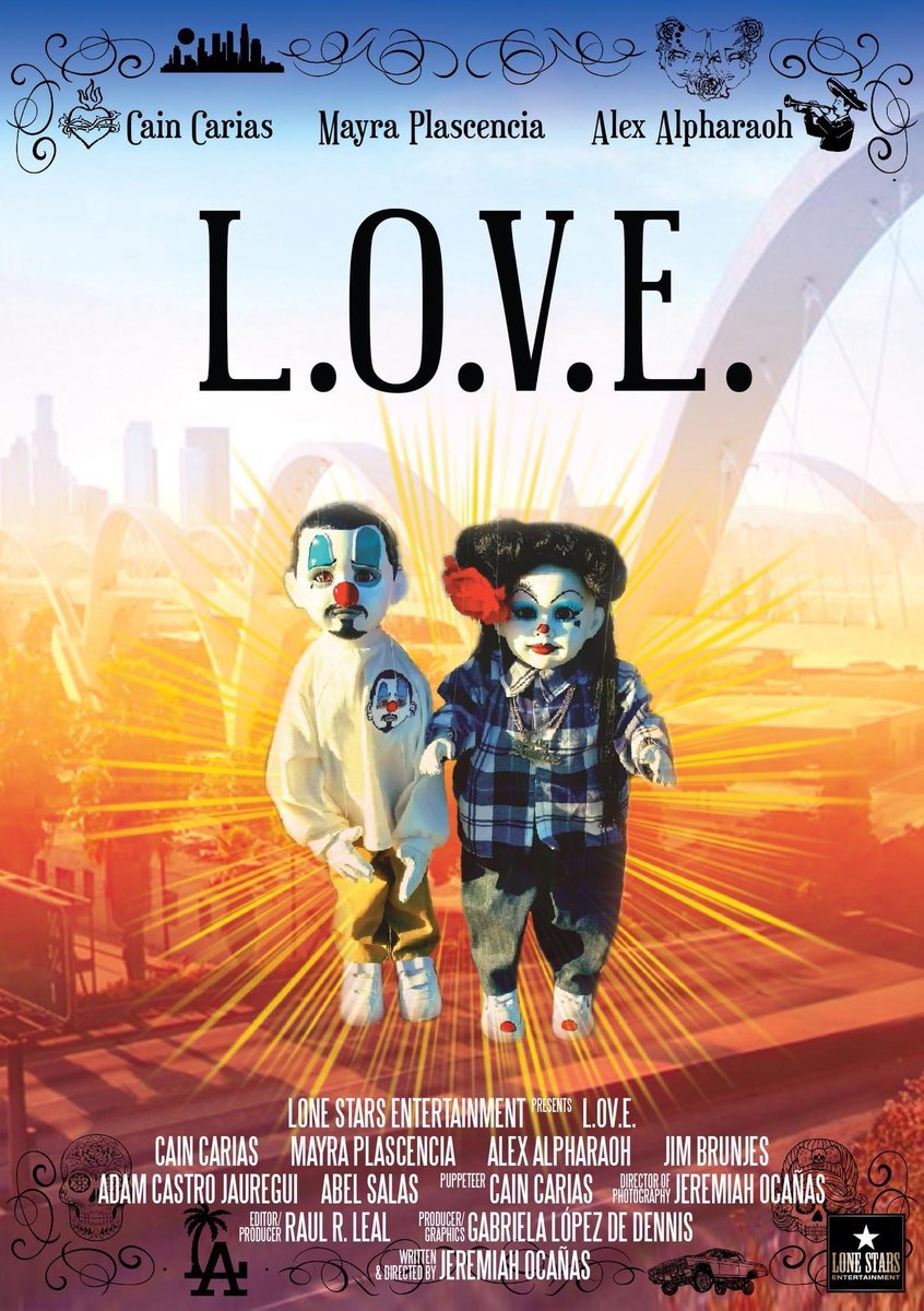 LoneStarsEnt's tweet photo. What is L.O.V.E. to YOU? 
Lone Stars Ent presents L.O.V.E.
A puppet maker's greatest creation brings El Triste back from the curse of sadness. Ft local legends Celebrity Puppet Master Cain Carias &amp; wife Artist Mayra, &amp; Prolific Poet &amp; Playwright, Alex Alpharaoh. ***COMING SOON*** https://t.co/G5VN2pXhL5