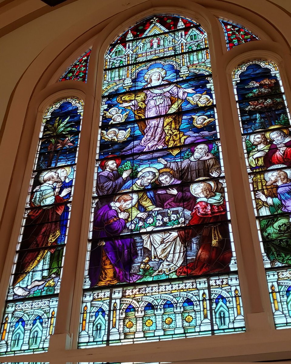 JamesMartinSJ's tweet photo. My nomination for most beautiful stained glass window in this country: Assumption window at Our Lady Star of the Sea Church in Cape May, NJ. Other nominations welcome! https://t.co/zRclS6RJMd