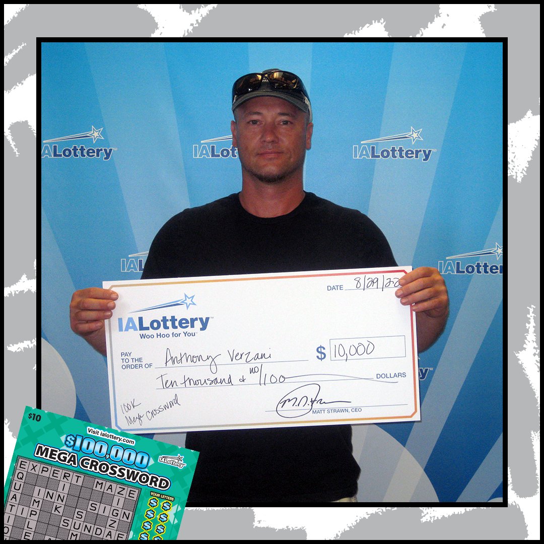 Iowa Lottery on Twitter "Anthony Verzani of SiouxCity won 10,000 on this "100,000 Mega