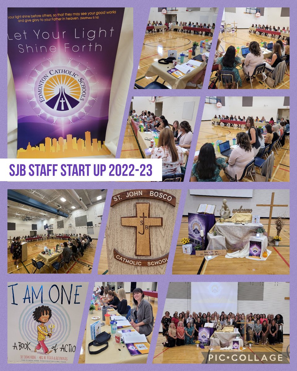StJohnBoscoYEG's tweet photo. Today we welcomed our dynamic and dedicated staff @StJohnBoscoYEG. We look forward to a wonderful year filled with learning as our #SJBStrong staff share their light! @EdmCathSchools where #Faithinspires https://t.co/iapC6kJbgs