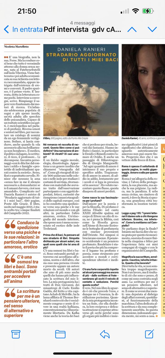 Ponte alle Grazie (@ponteallegrazie) on Twitter photo "Stradario aggiornato di tutti I miei baci", finalista <a href="/PremioCampiello/">Premio Campiello</a> intervista di Nicoletta Martelletto a <a href="/danielaranieri/">Daniela Ranieri</a> "Stradario aggiornato di tutti I miei baci", finalista <a href="/PremioCampiello/">Premio Campiello</a> intervista di Nicoletta Martelletto a <a href="/danielaranieri/">Daniela Ranieri</a>