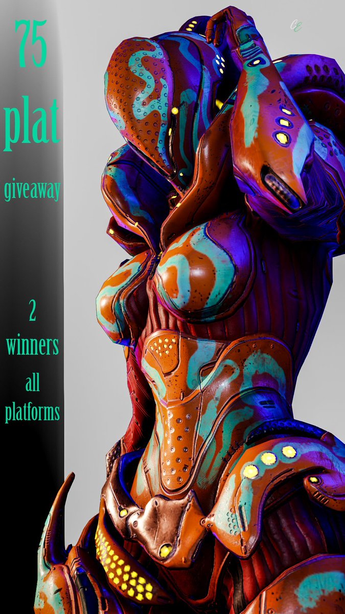 CaleyEmerald's tweet photo. Hello Tenno! How about a giveaway? 😎

❤ Follow this account! 
🔄 Retweet this post!
🔥 That's it! 

I'll draw 2 winners on Sept. 12th!
All plat prizes courtesy of
@PlayWarframe https://t.co/0zbgHsZ2t7