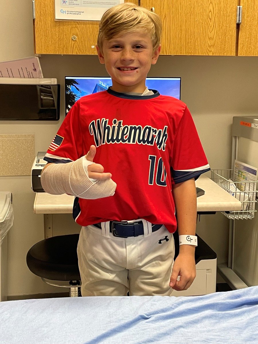 JamieApody's tweet photo. BRYCE HARPER JUST GETS IT! 
On June 25th, the SAME day Harper broke his thumb after being hit by a pitch, 9-yr-old Sam D'Lauro was ALSO hit by a pitch, suffering the SAME INJURY. His teammates wrote a letter to Harper and today Sam got a personalized autographed bat in the mail! https://t.co/cZfDgbdVEv