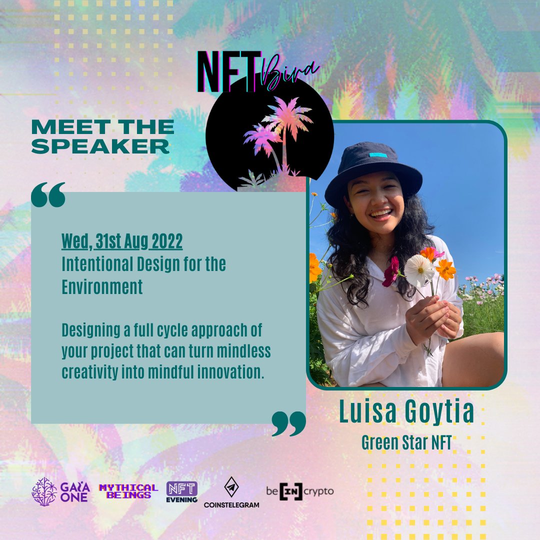 We're thrilled to be mobilising these workshops by <a href="/JimiCohen/">Jimi.tgn</a>, <a href="/MythicalDevi/">🌴Devi 🌊 | MythicalBeings</a> and <a href="/luluon_theloose/">Lulu 📍 NFTBira</a> very soon! 🌊💚

Since not all of you are able to join us, we've decided to broadcast Jimi's session on our studio for FREE, sign up here 👇🏻 …eings-digital-studio.heymarvelous.com/product/51956

#NFTBira #NFTs