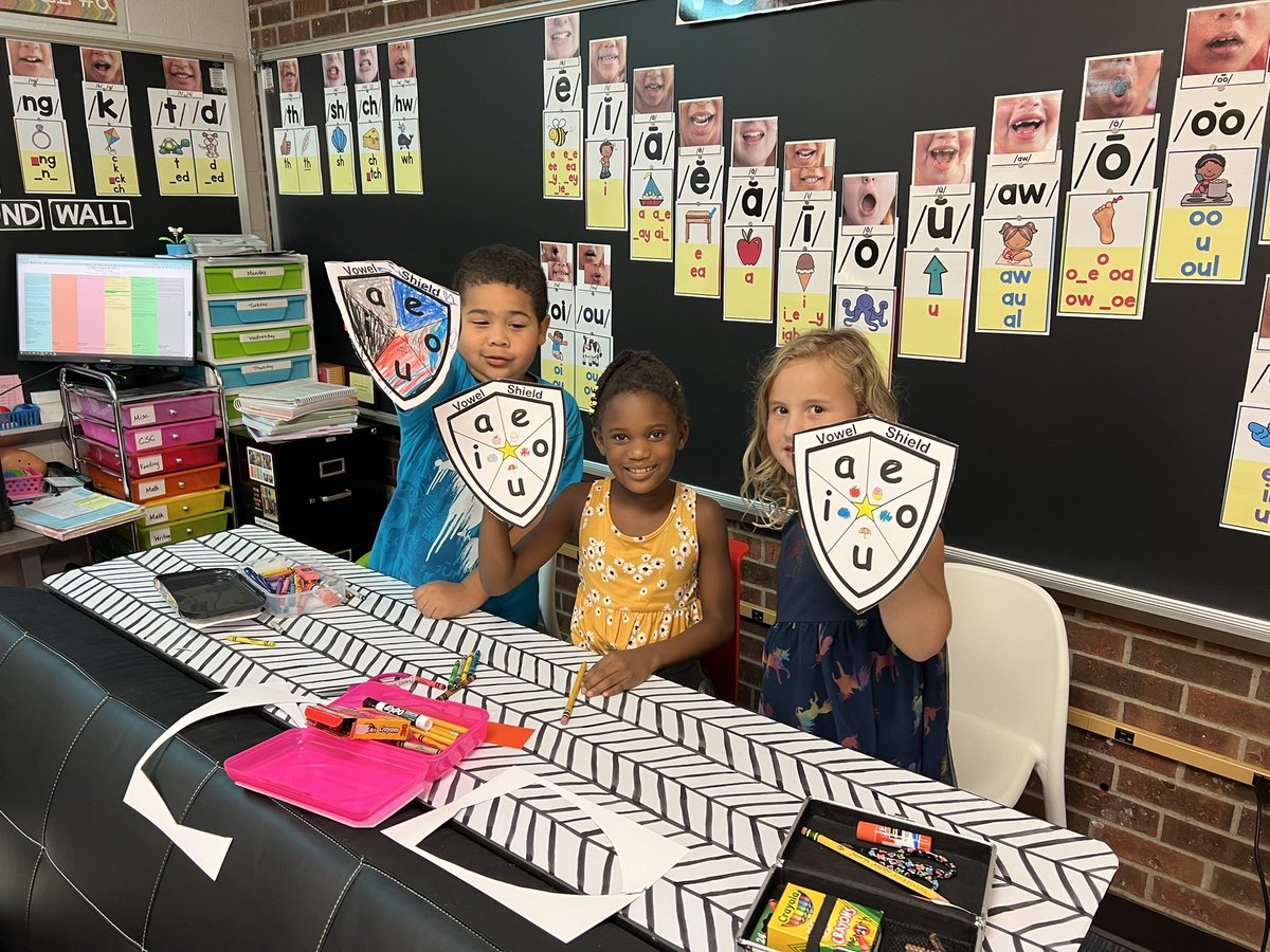 MissBeeTRE's tweet photo. Watch out, we’ve got our Vowel Shields! https://t.co/VNMvyu0bOA