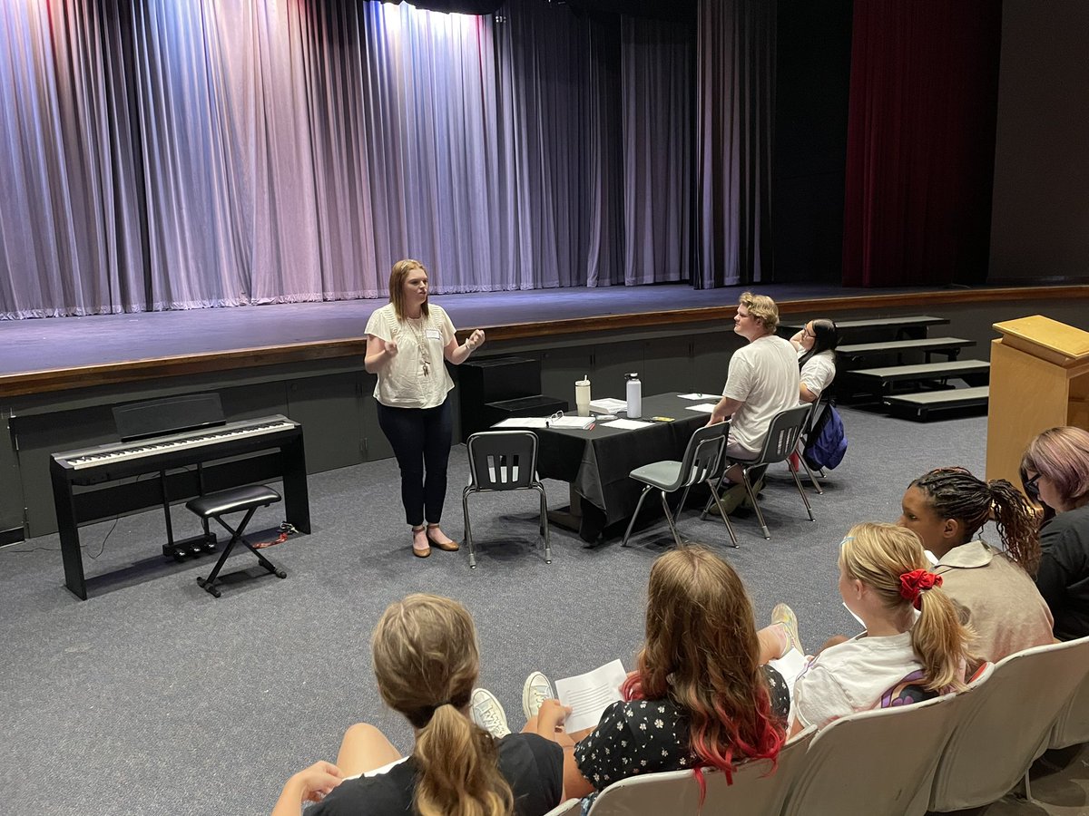 HanerTara's tweet photo. Audition day for our new theater director, Caitlin Stahl @NorthHighStars #codirectors #peterandthestarcatcher ⭐️ https://t.co/wJxj1nCbTb