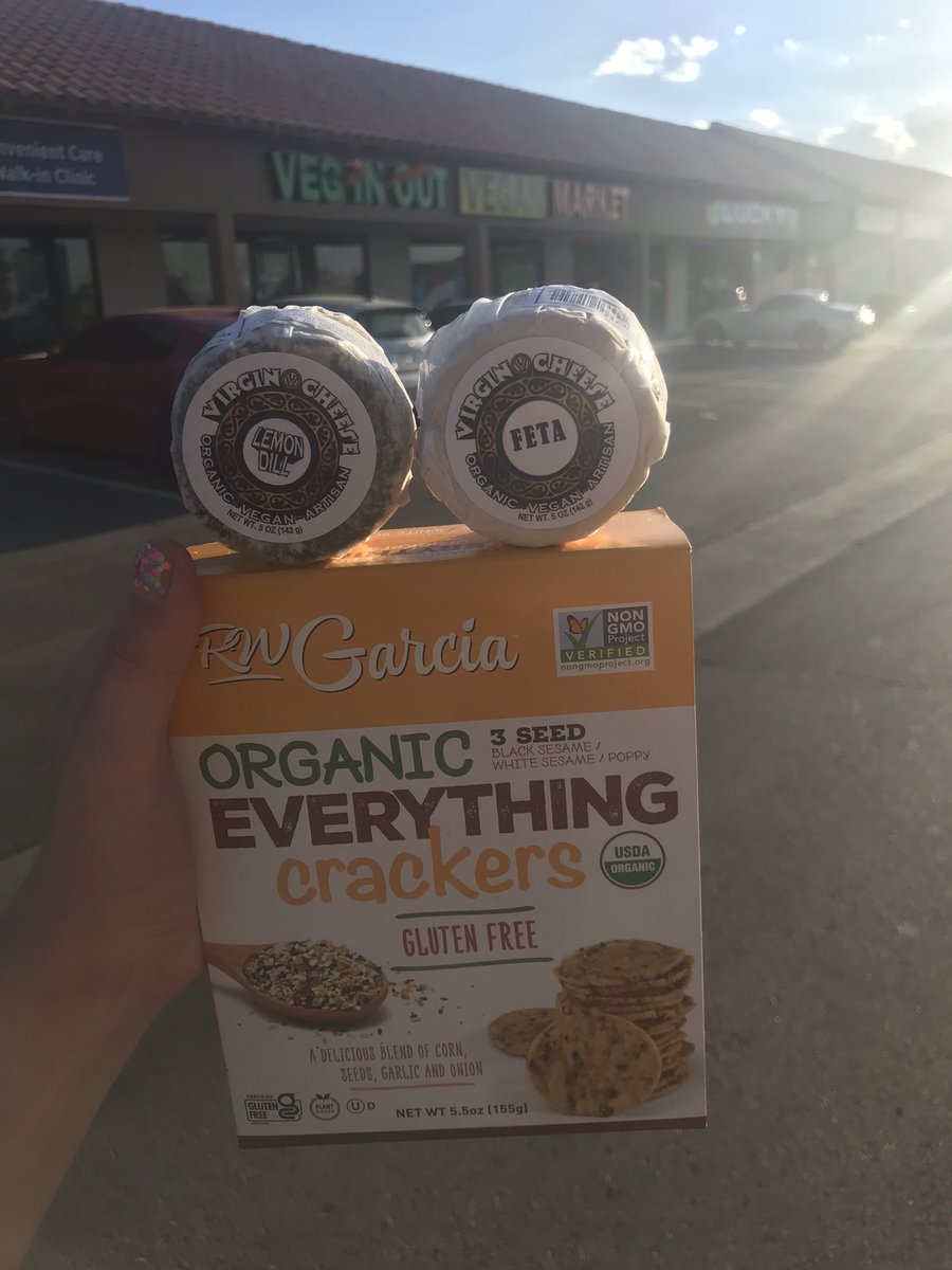 ATTENTION WERE REVAMPING AND WE NEED YOUR HELP! See below posts for more info! Pictured is the magnificent raw cashew cheese <a href="/VirginCheese/">Virgin Ⓥ Cheese</a> and <a href="/RWGarciaSnacks/">RW Garcia Snacks</a> gluten-free everything crackers! Come show us some love and help us achieve our goals! Continues👇