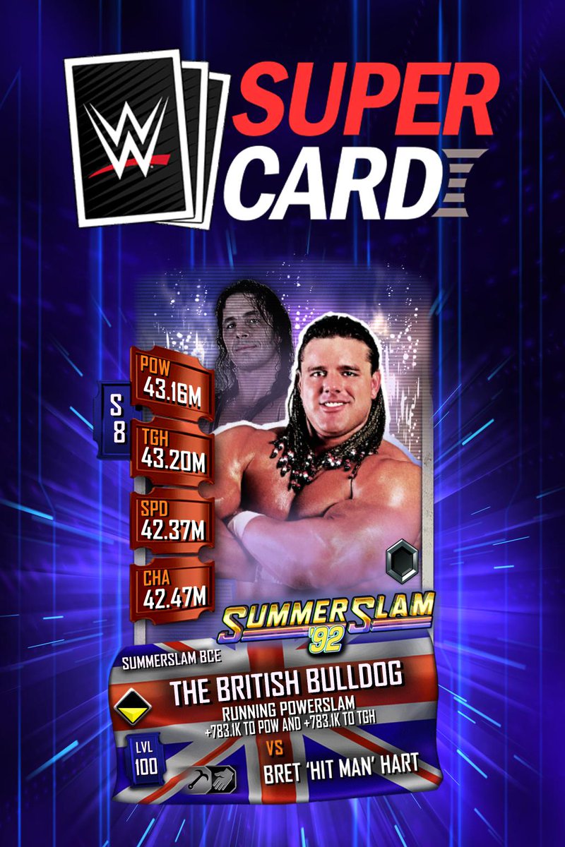 BlakeSC4's tweet photo. Grear twitch drops and nice fusions as well great looking cards both sides
Check out my Superstar in WWE SuperCard! https://t.co/JqamGAPXnX @wwesupercard #MyWWESuperCard https://t.co/jP5L5tEflW
