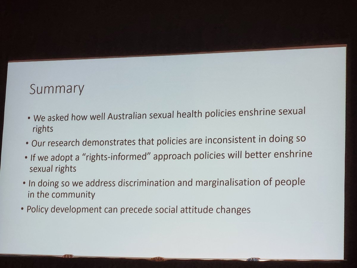 No sexual gealth policy mentioned sexual rights.
Sama Balasubramanian is presenting our research on sexual rights in sexual health policies in Oz. 
az659834.vo.msecnd.net/eventsairauepr…
 
#sh2022 #hivaids2022 #SexualRights #WAS_org #USyd