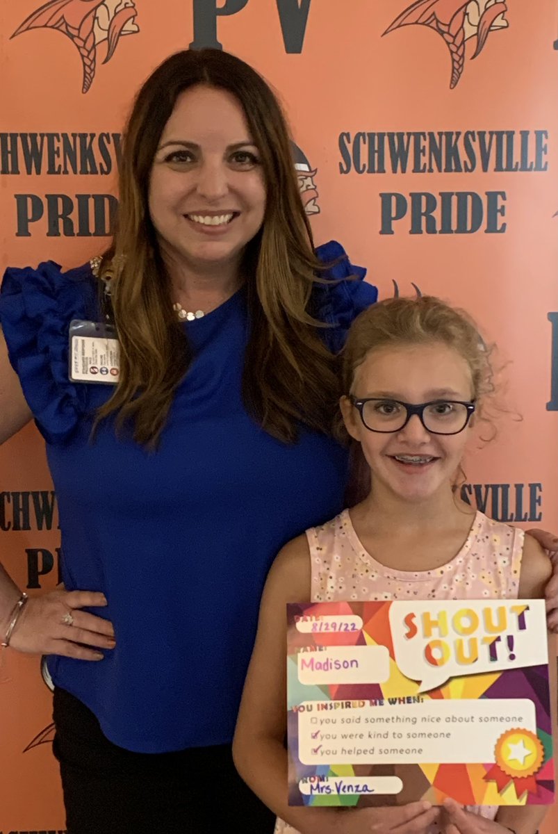 SchwenksvilleES's tweet photo. Day 1 #KindKidOfTheDay is Madison! She was spotted being kind to her classmates while she waited in line for her turn on the play equipment. Thank you for being kind & for following #TheBell3 expectations, Madison!
#SWvillePride #positivecallhome
๐งก๐๐ค @PV_Schools https://t.co/GSbrleogEe