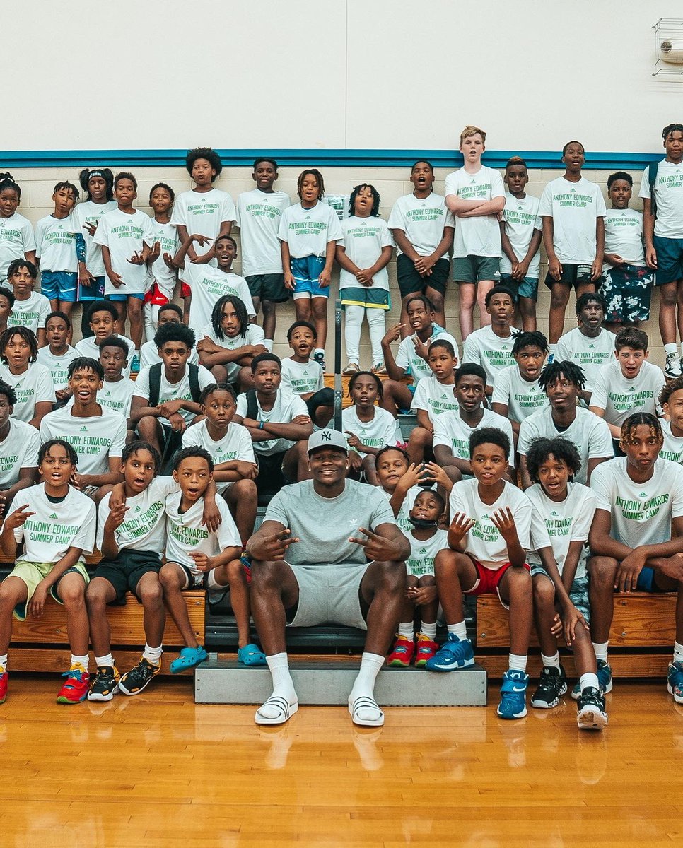 anthonyedwards's tweet image. The Anthony Edwards Camp keeps getting bigger and better every year! We appreciate every kid that came out, every parent that brought their kid(s) and stayed, and everyone from the AE5 family that volunteered. Stay tuned because it’s only going to get bigger. 

#AntCamp #AE5