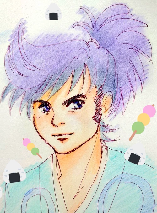 チャンバーラっチャンバーラッそいつが男達の生き様ァァ〜#レトロアニメ部マンガ水戸黄門よりtom流助さんありえへん展開とか面白可笑しく観ていたアニメ声優さんがブライトさんや聖闘士星矢の紫龍でおなじみのお声でこれまた#アナログイラスト  #イラスト#色鉛筆 