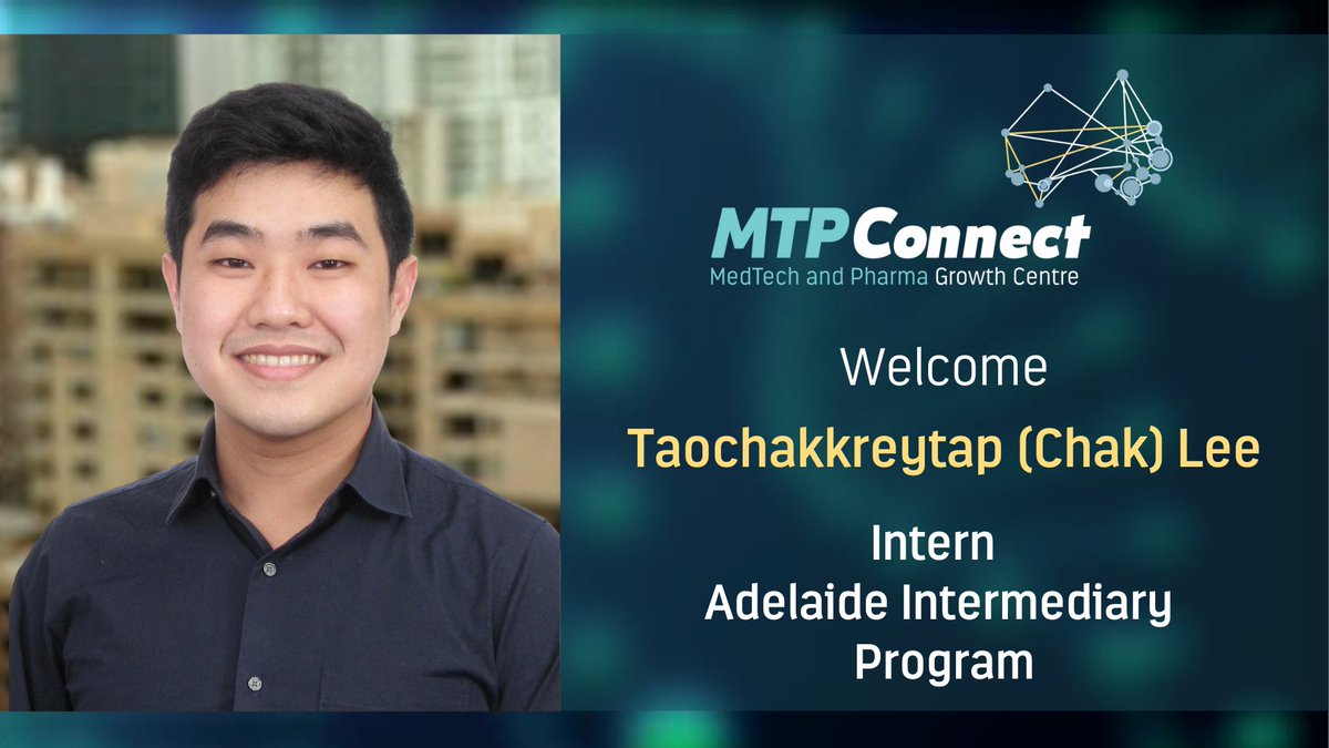MTPConnect (@mtpconnect_aus) on Twitter photo We are excited to welcome Taochakkreytap (Chak) Lee on board today as he takes up a 3-month internship with our Adelaide Intermediary Program team with <a href="/Jo_Close_/">Jo Close</a> ,<a href="/StephanieM_EITI/">Stephanie Morris</a>, <a href="/DanaBell22/">Dana Bell</a> & <a href="/PiaVogrin/">Pia Vogrin</a>, based in Adelaide! 👉bit.ly/3AAbFwD We are excited to welcome Taochakkreytap (Chak) Lee on board today as he takes up a 3-month internship with our Adelaide Intermediary Program team with <a href="/Jo_Close_/">Jo Close</a> ,<a href="/StephanieM_EITI/">Stephanie Morris</a>, <a href="/DanaBell22/">Dana Bell</a> & <a href="/PiaVogrin/">Pia Vogrin</a>, based in Adelaide! 👉bit.ly/3AAbFwD