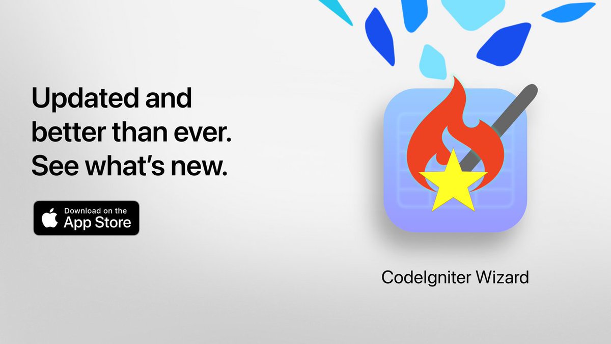 ozarnet's tweet photo. CodeIgniter Wizard 2 now available on the Mac App Store
https://t.co/TeElTwKRCR https://t.co/Eg0kCTbjcf