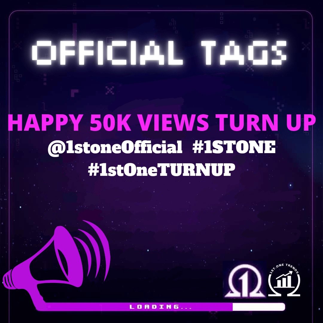 10:10 AM | TAG UPDATE

We did it! 1ST ONE Turn Up Music Video supassed 50K youtube views. Congratulations 1stOneXForOne! 🫶 Come we can do more! STREAM HARDER FOR ONE! 

HAPPY 50K VIEWS TURN UP
<a href="/1stoneOfficial/">1ST ONE</a>  #1STONE
#1stOneTURNUP