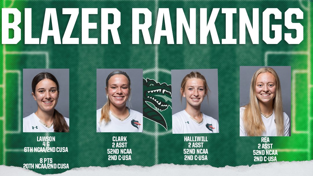 UAB_WSOC's tweet photo. The Blazers have some of the top performers in the country. 
#WinAsOne | #80UP https://t.co/ltIFeBr96X