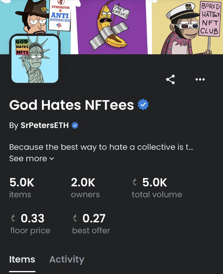 GodHatesNFTees's tweet photo. happy 2 months old to the #GodHatesNFTees community. Lets not forget how we started ☠️☠️☠️☠️ https://t.co/LS410cIR04