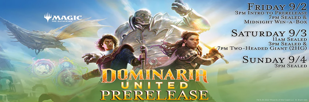 GGLehi's tweet photo. Dominaria Prerelease is this weekend! We would love to see you at any of our 7 weekend events! We've got everything from a competitive midnight event to intro to prerelease! 

Preorder or Preregister here! 
https://t.co/PcVjAknwHR https://t.co/ByuvyiJ9xX