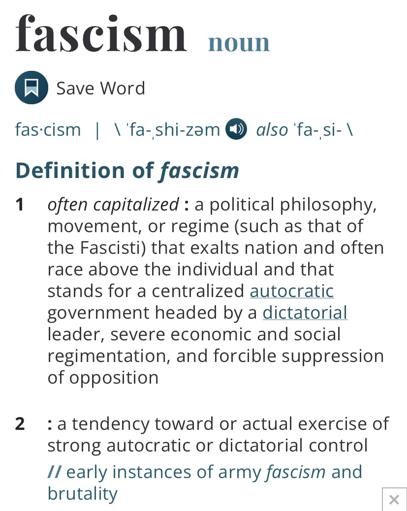 That American on Twitter "RT ann52206750 So who knows the definition of facsist? Now this
