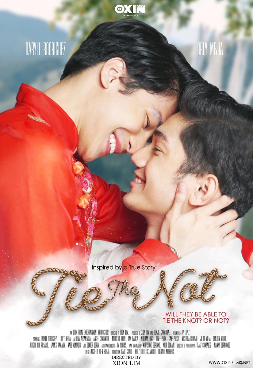 Oxin Films  productora  de no la serie filipina  #RainbowPrince,  lanzó un póster de su próximo BL "#TieTheNot", protagonizada por Daryll Rodriguez y Orly Mejia.

¿Serán capaces de casarse?