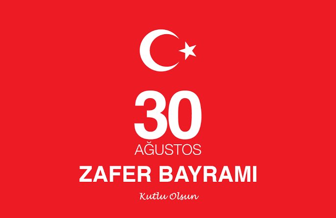 Zaferin 100. yıl dönümünde bizlere bu cennet vatanı emanet bırakan ecdadımıza bir kez daha şükranlarımı sunuyorum. Rabb’im tüm şehitlerimize rahmet, gazilerimize de sıhhatler ihsan eylesin. Zafer Bayramımız kutlu olsun.