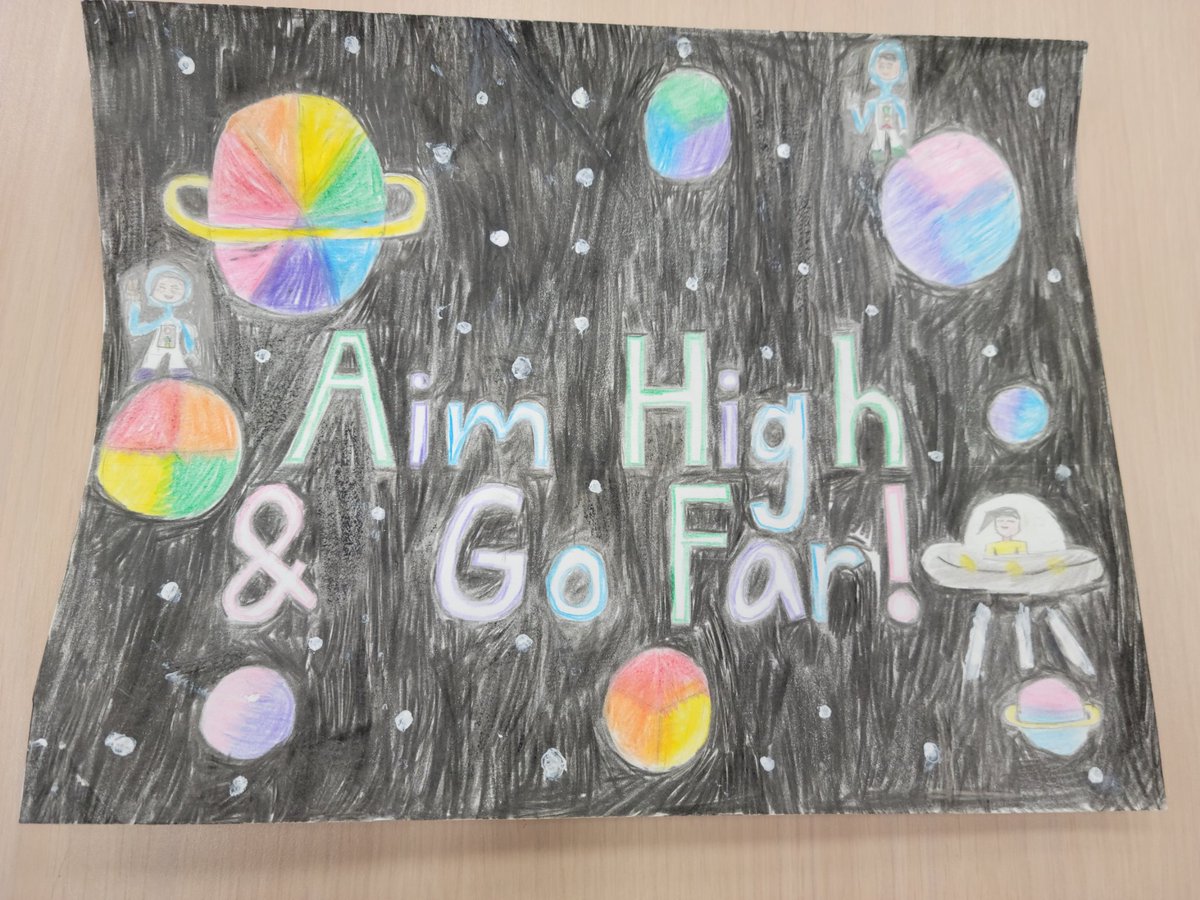 SuperAPHawkins's tweet photo. Student art is Aiming High &amp; Going Far! https://t.co/W3FL4c9RDq
