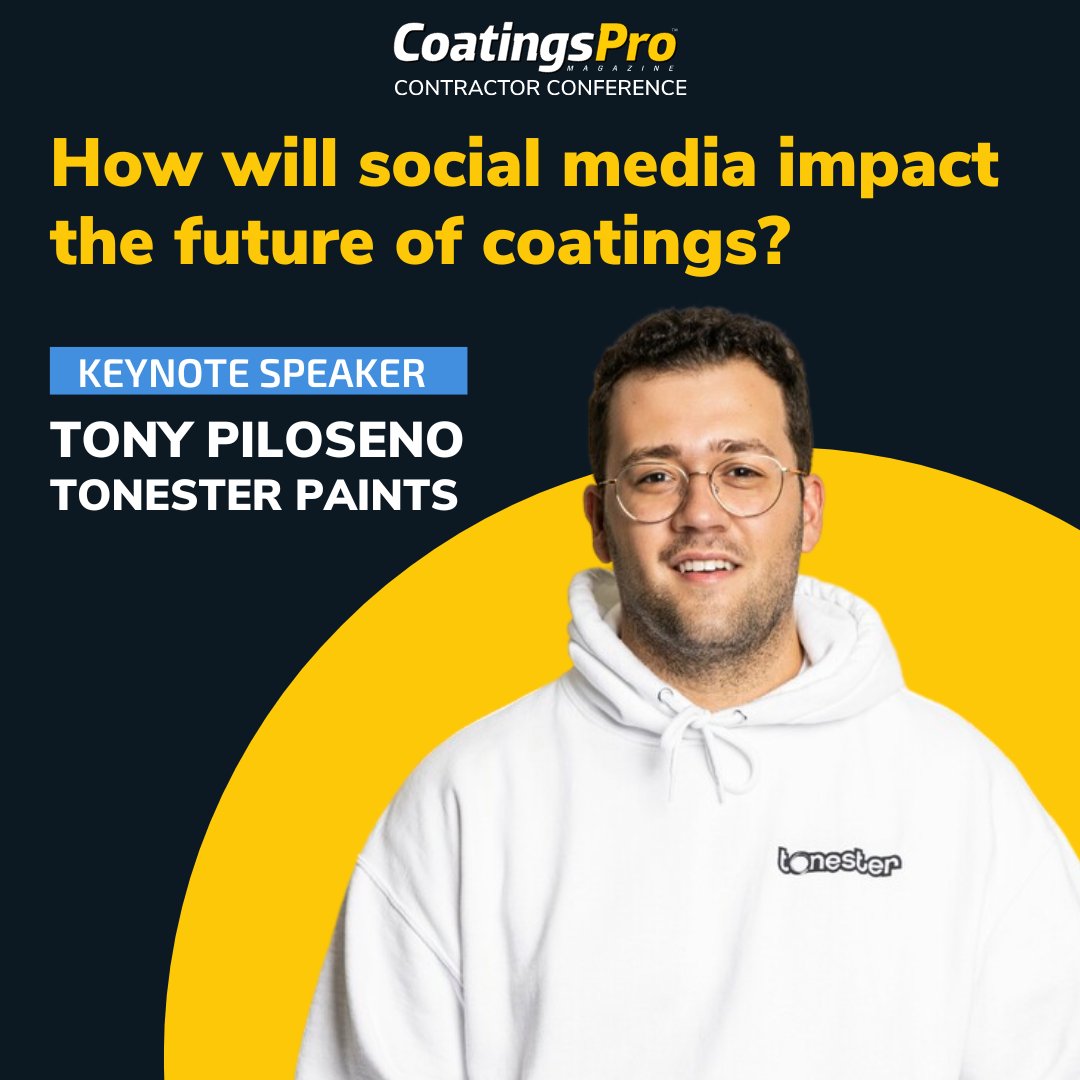 CoatingsPro Magazine (@coatingspromag) on Twitter photo We're excited to announce Tony Piloseno of <a href="/tonesterpaints/">tonesterpaints</a> as our keynote speaker for the CoatingsPro Contractor Conference!
📅 Tampa, FL • November 1, 11:30 AM
🔗 Link in bio! We're excited to announce Tony Piloseno of <a href="/tonesterpaints/">tonesterpaints</a> as our keynote speaker for the CoatingsPro Contractor Conference!
📅 Tampa, FL • November 1, 11:30 AM
🔗 Link in bio!