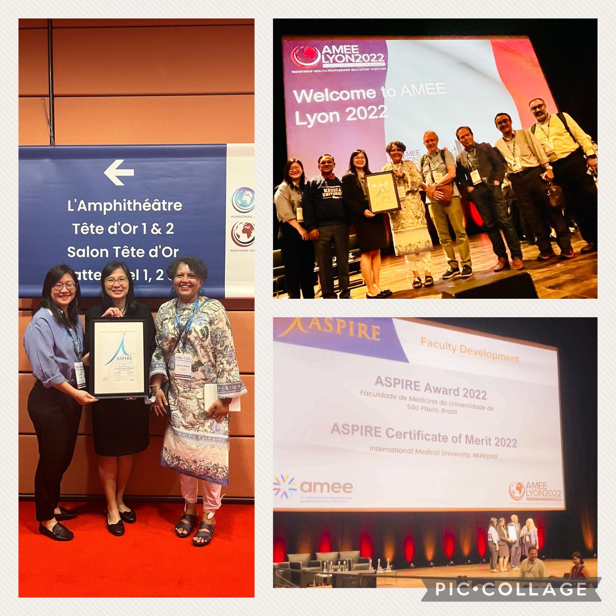 The IMU Centre of Education ( ICE ) has been awarded the 2022 Amee Aspire Certificate of Merit for excellence in Faculty Development! Cheers for our small team in Kuala Lumpur for getting this recognition. Thanks to all our supporters too ! #IMU #amee2022