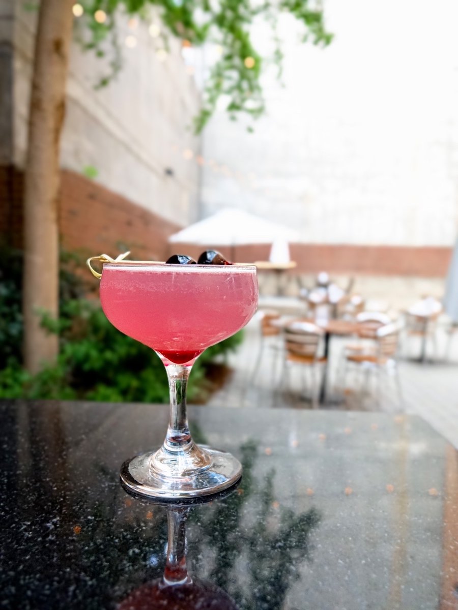 GravyRaleigh's tweet photo. The cherry on top of a magnificent Monday 🍒

Our specialty Cherry Cosmo is crafted with EFFEN Black Cherry Vodka, cranberry, Cointreau, and lime, topped with two cherries. 

Who will you be cheersing with?! https://t.co/DKh9ybPsd4