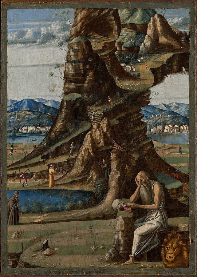 “Saint Jerome in the Wilderness” by Jacopo da Valenza (c. 1509)